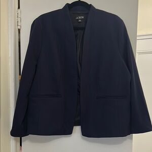 Navy Blue Twill J. Crew Blazer